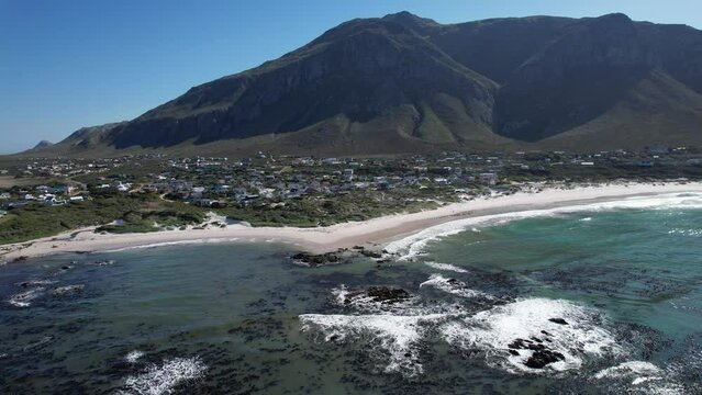 Aerial view of Betty's Bay in Western Cape province in South Africa