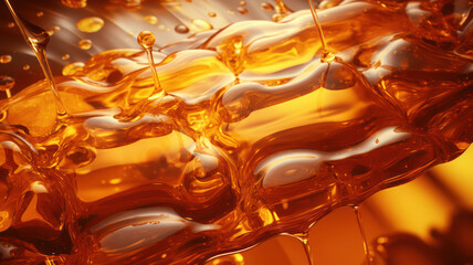 Golden Honey Flow Seamless Texture
