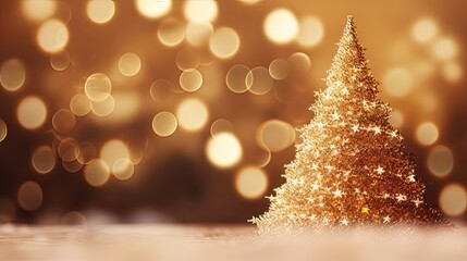 Christmas tree and Christmas lights on bokeh and blurred background. decorations, xmas, celebrate new year happy festival, party, gift, present, card, happiness, countdown, gift box