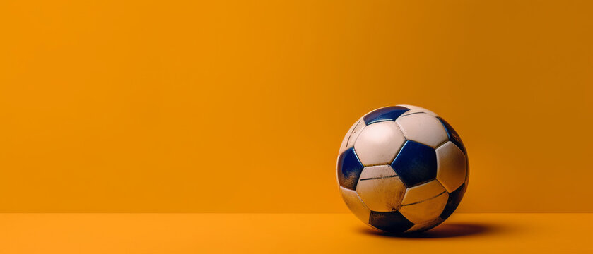 a cover image for european football in a product photography style.