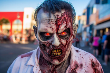Apocalyptic Encounters: Zombie Spotted on a Los Angeles Street, Generative AI