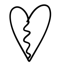 Hand Drawn Grunge Hearts 