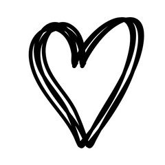 Hand Drawn Grunge Hearts 