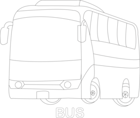 Gordijnen Bus coloring page © muhammodhasan740