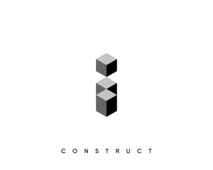 Modern construct logo design template for business identity. Structure vector design symbol.