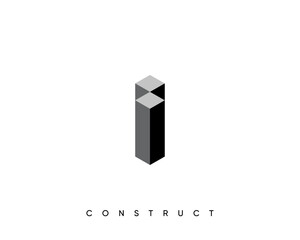 Modern construct logo design template for business identity. Structure vector design symbol.
