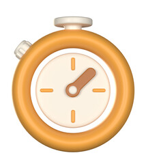 3d time Successful startup business 3d icon concept