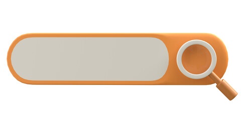 3D search bar Successful startup business 3d icon concept