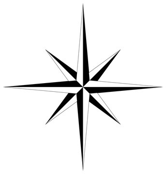 recommend clip art: Wind rose or Compass rose vector with eight directions.
                    Marine, nautical or trekking navigation symbol or for including in a map.
                    Isolated background.