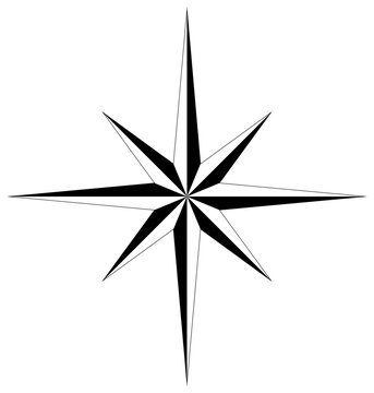 recommend clip art: Windrose oder Kompass Rose Vektor mit acht Richtungen.
                    Symbol für die Marine-, Schifffahrts- oder Trekking-Navigation oder zur Nutzung in einer Landkarte.
                    Isolierter Hintergrund.
