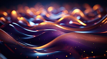 Futuristic Neon Waves: Abstract Digital Art for Dynamic Data Transfer Concept