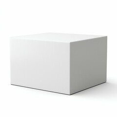White Box Isolated on a White Background. Generative ai
