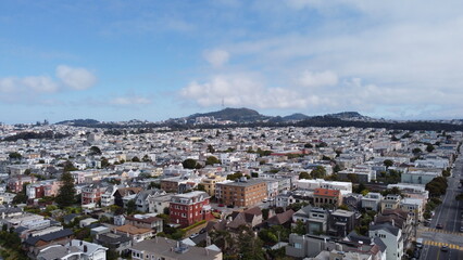 Fototapeta na wymiar San Francisco Majesty: Aerial Views of the Golden Gate Bridge, Cityscape, and Coastal Beauty from Above