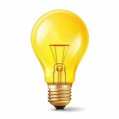 Obraz premium Illuminated Light Bulb, Isolated View. Generative ai