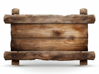 Fototapeta premium Wooden Signboard, Isolated View. Generative ai