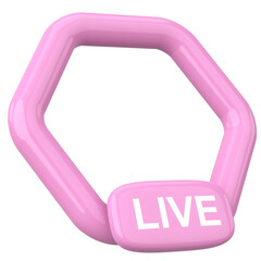 Live streaming frame. 3D illustration.