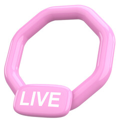Live streaming frame. 3D illustration.