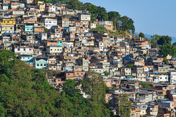 Fototapeta na wymiar Favela Morro dos Prazeres in Rio de Janeiro, Brazil 