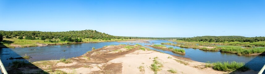 Landscape in the middle part of Kruger National Park in South Africa in the green season