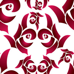 flowers rose abstract pattern seamless design