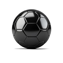 Fototapeta premium soccer ball, black - cleen isolated on free PNG background. 3d rendering