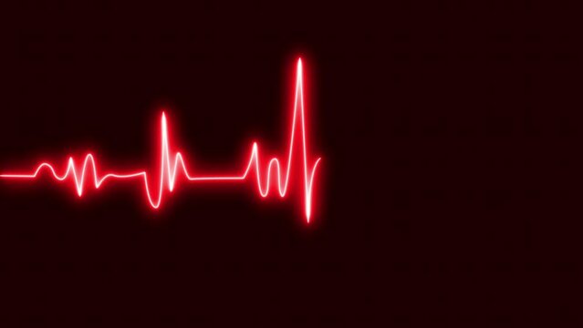 Electrocardiogram show heart beat line. cardiogram, Heart pulse. Red and white colors. Heartbeat lone