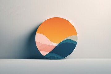 3 d rendering of a modern abstract geometric background with a round sphere3 d rendering of a modern