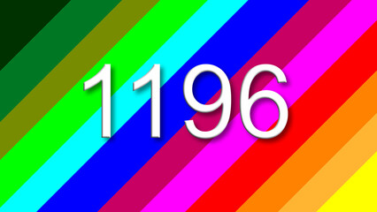 1196 colorful rainbow background year number