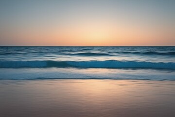 Fototapeta na wymiar sea water surface with sand and blue skysea water surface with sand and blue skybeautiful sunset ove