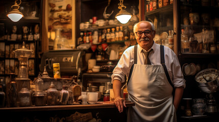 Obraz premium a baristas shop