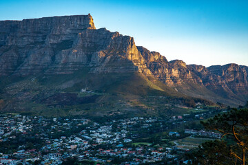 Signal Hill sunset viewpoint over Cape Town in Western Cape, South Africa