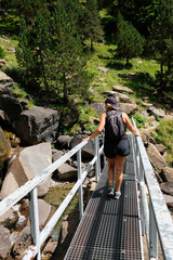 Woman trekking in the mountain
