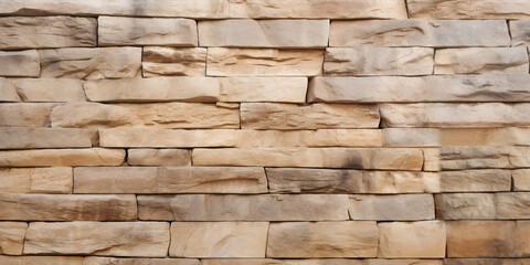 Textured natural beige stone wallpaper background with copy space