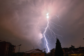 Lightning in Verona, Italy. August 2023.
