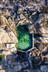 Aerial View of Sea Point and its tidal pool in Cape Town, western Cape, South Africa