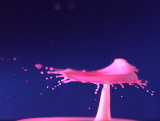 drops colliding and forming a spectacular image abstract random shapes