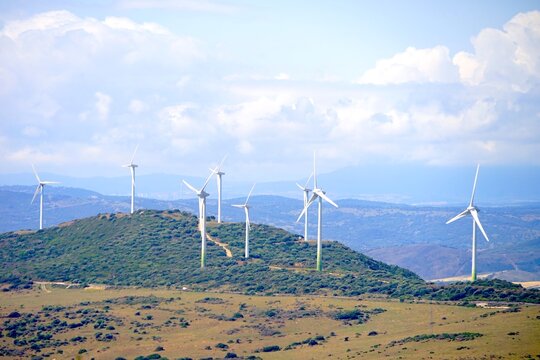 wind turbines in the mountains of Andalusia, Spain, sustainability, wind farm, energy source, electricity, energy, power, wind, environment