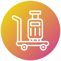 Luggage Vector Icon Design Illustration