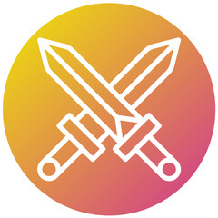 Swords Vector Icon Design Illustration