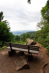 Kandel Aussicht mit Bank im Schwarzwald in Baden-Württemberg