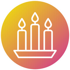 Obraz premium Candle Vector Icon Design Illustration