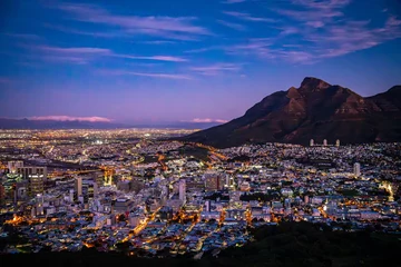 Photo sur Plexiglas Montagne de la Table View of Cape Town from Signall hill viewpoint, in Western Cape, South Africa