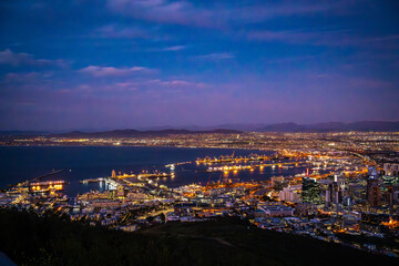 Fototapeta premium View of Cape Town from Signall hill viewpoint, in Western Cape, South Africa