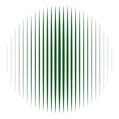 Circle with lines; green lines; abstract; geometric