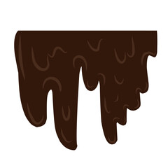 Melting chocolate. Chocolate drips.dark chocolate liquid.