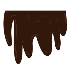 Melting chocolate. Chocolate drips.dark chocolate liquid.