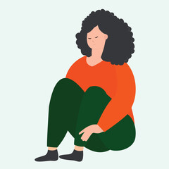 Woman Coping with Depression, Anxiety, and Stress. Overwhelmed Girl Experiencing Emotional Overload, Confronting Burnout, Dementia, and Amnesia. Portraying the Complexity of Mental Health Disorders. 