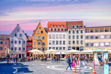 Fototapeta premium Rathausplatz, Augsburg, Deutschland 