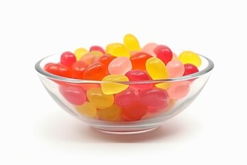 Bowl jelly beans dessert. Generate Ai