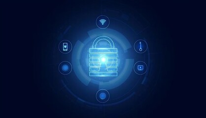 Cybersicherheits- und Datenschutzkonzepte zum Schutz von Daten. Schlosssymbol und Internet-Netzwerksicherheitstechnologie. Geschäftsmann schützt personenbezogene Daten auf Smartphones, virtuellen Bild